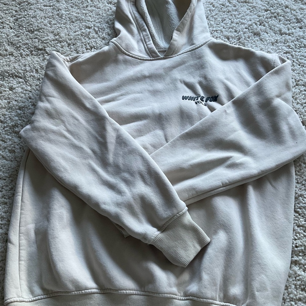White Fox Cream Hoodie